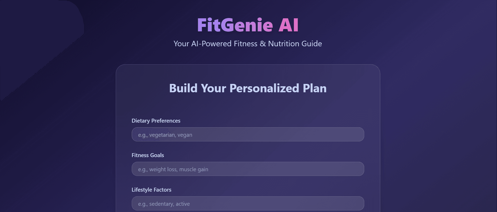 FitGenie AI